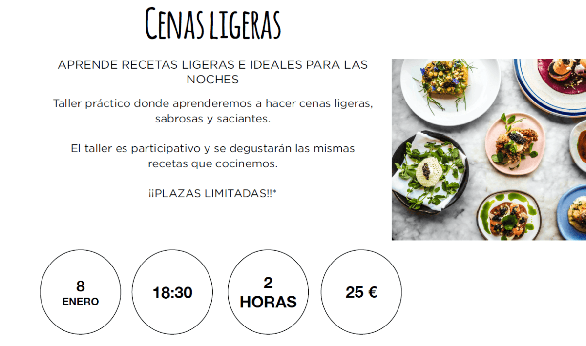 taller de cenas ligeras